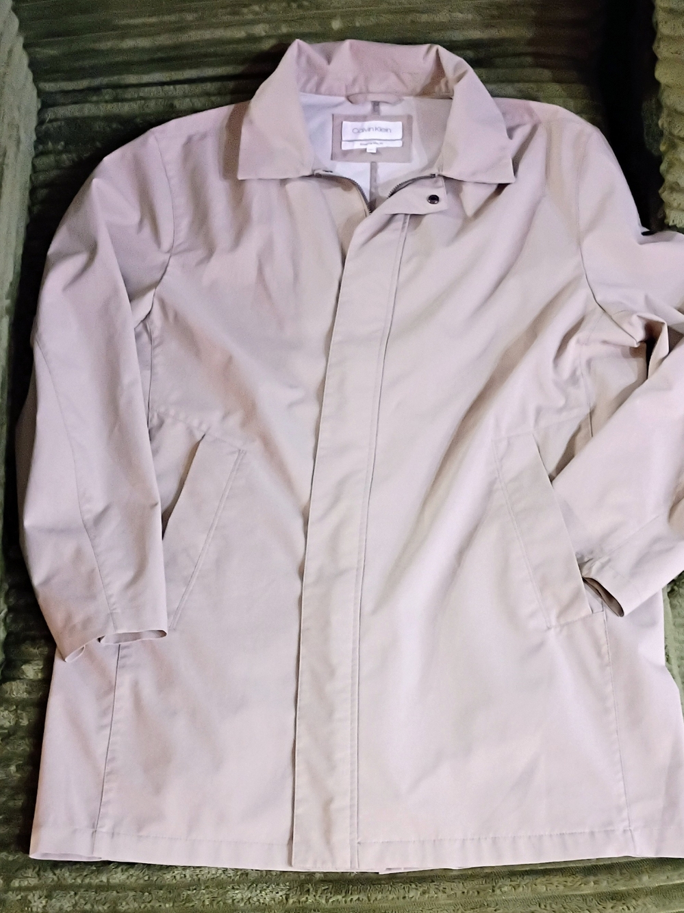 Calvin Klein Men's Beige Light Trench Coat